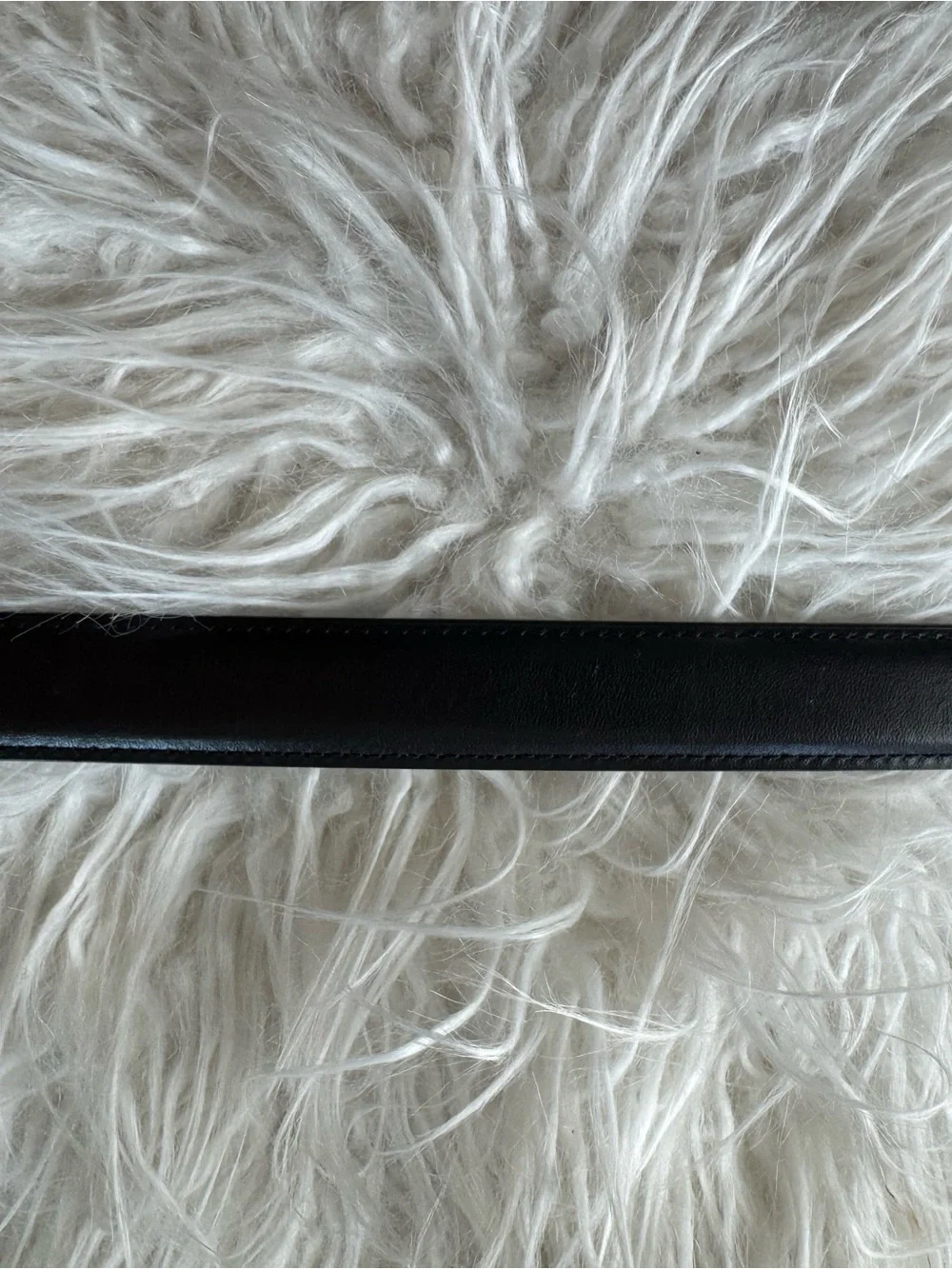 Aritzia Legendary Solid Black Leather Belt with Brass Buckle - Picture 5 of 6